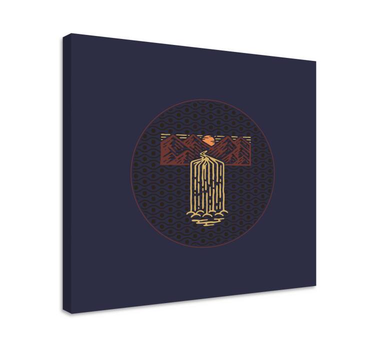 African style waterfall canvas art prints - TenStickers