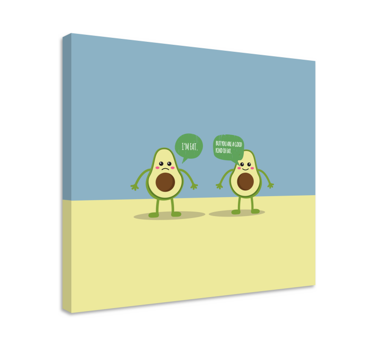 Avocado Good Fat Quote quote canvas - TenStickers