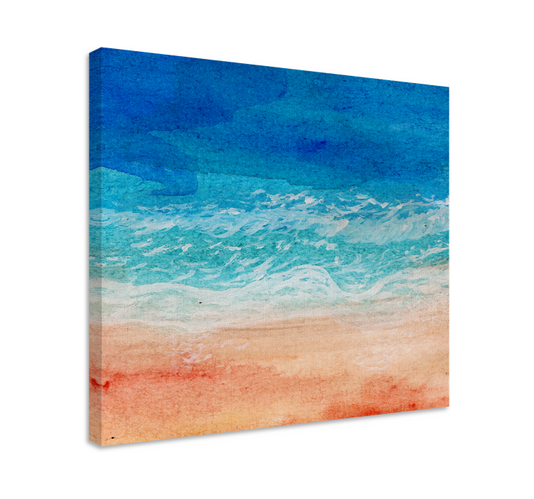 Ombre effect waves the beach canvas art prints - TenStickers