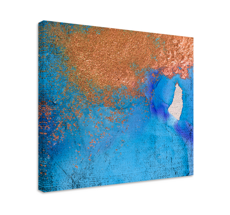 Abstract wall art 1 textured blue design - TenStickers