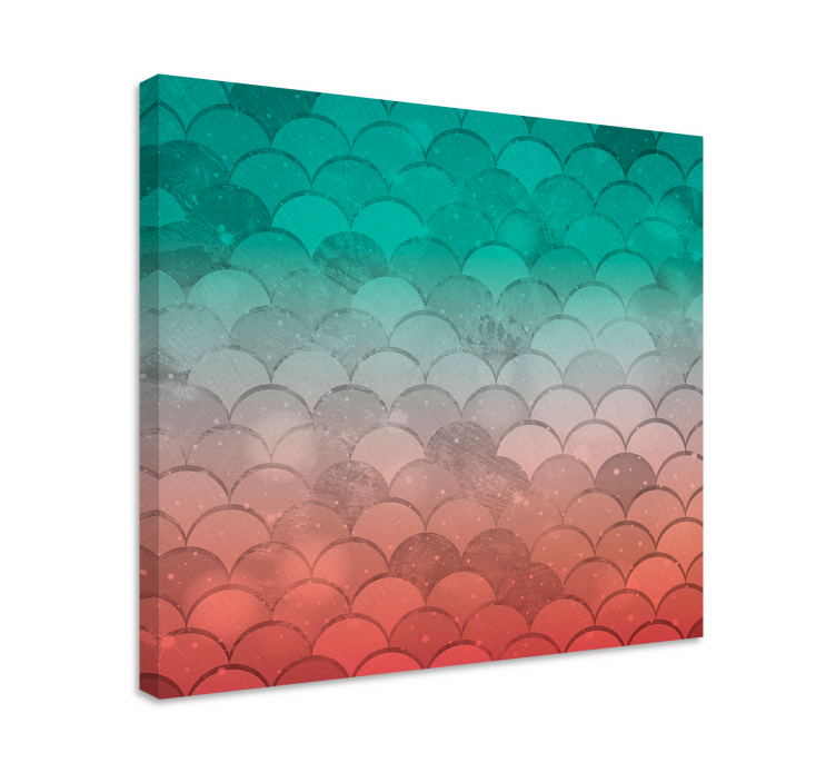 Ombre scale shaped pattern canvas art prints - TenStickers