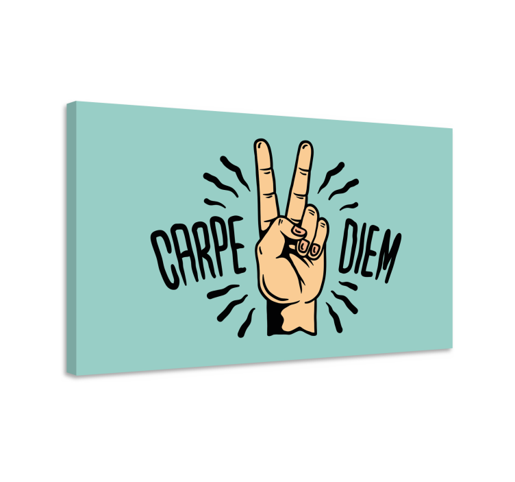 Carpe Diem hand gesture quote canvas - TenStickers