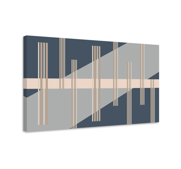 Modern canvas art geometric line design - TenStickers