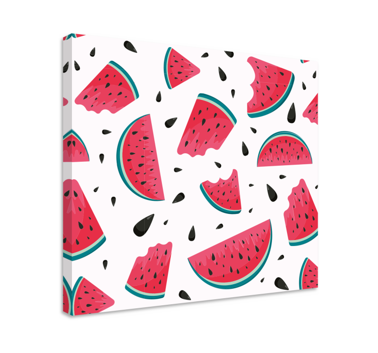 Fresh pattern with watermelon nursery canvas - TenStickers
