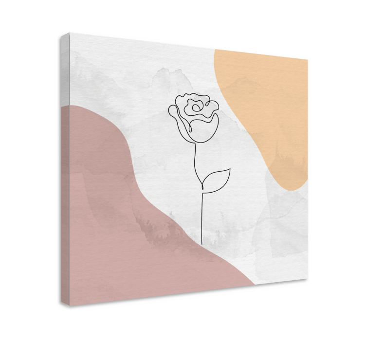 Minimalist rose Bathroom canvas print - TenStickers