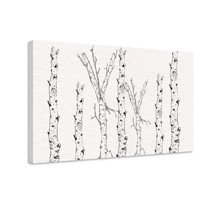 Minimalist Patterns tree canvas wall art - TenStickers
