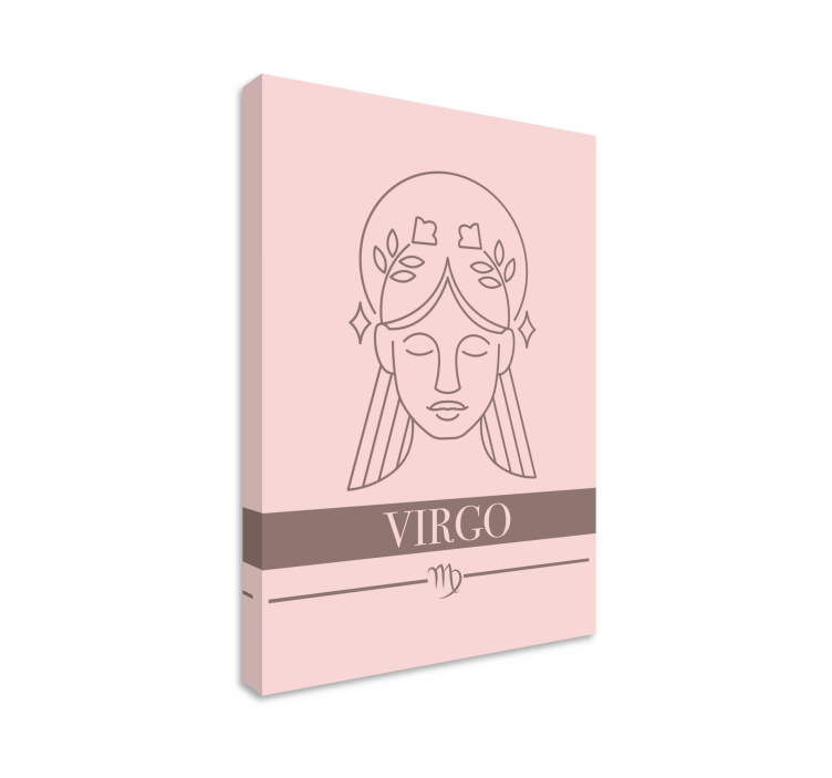 Virgo pink zodiac sign Canvas master bedroom - TenStickers