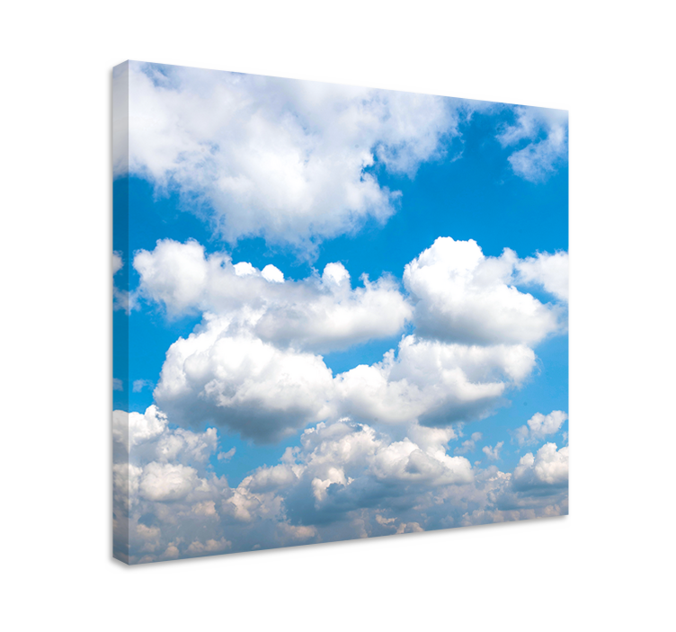 Beautiful blue sky with clouds landscape canvas - TenStickers