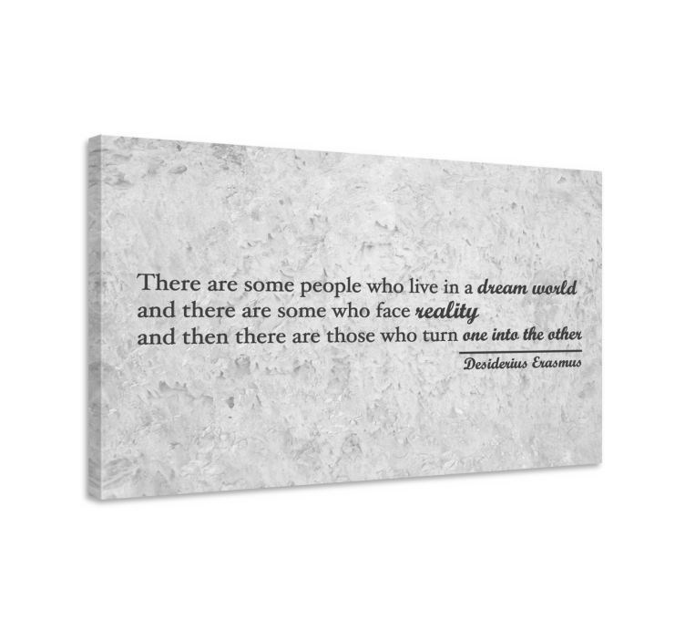 Dream Reality Transformation quote canvas - TenStickers