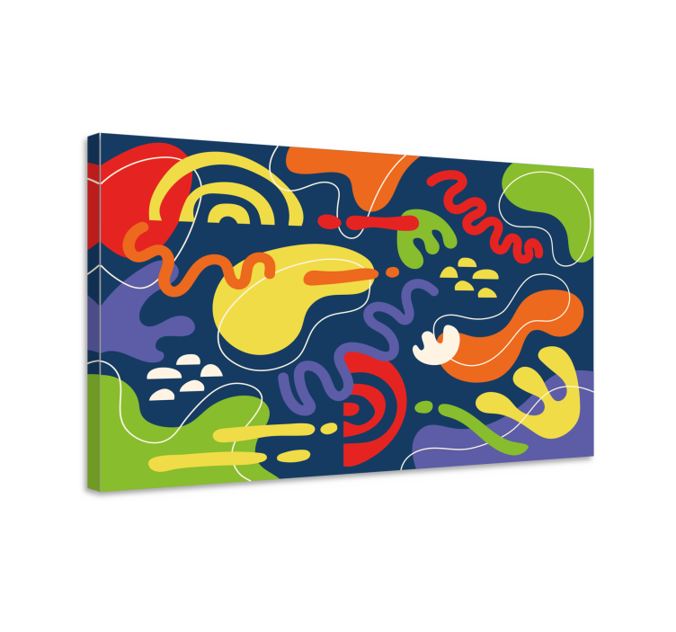 Colourful abstract style bedroom wall prints - TenStickers