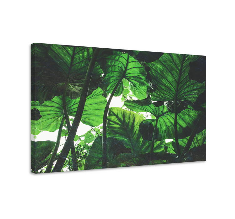 Flowers canvas tropical leaf canopy print - TenStickers