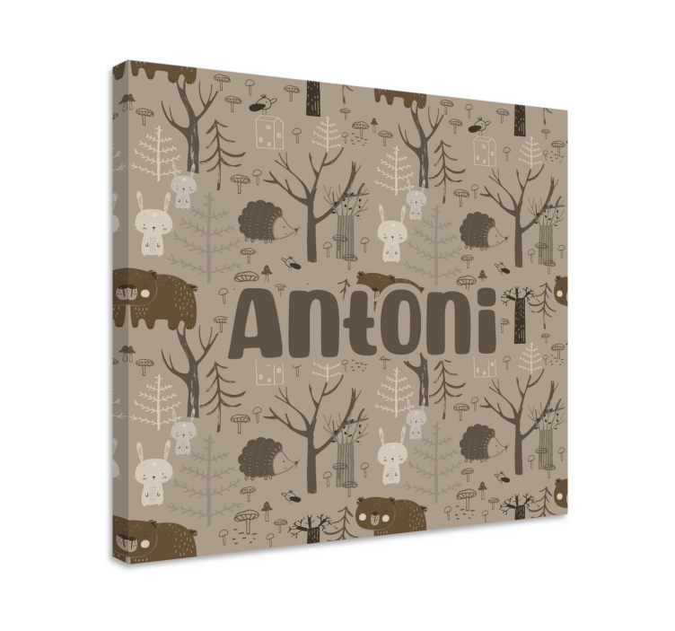 Scandivanvian style forest nursery canvas - TenStickers