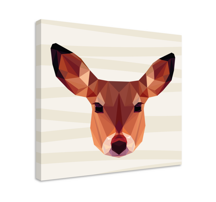 Geometric-animals reindeer animal canvas prints - TenStickers