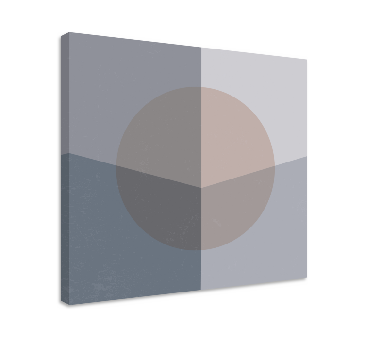 Geometric canvas abstract circle design - TenStickers