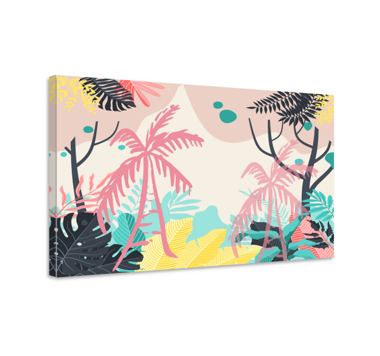 "Boho" Palm trees wall canvas - TenStickers