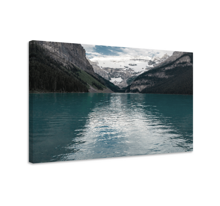 3D mountain landscape river canvas prints - TenStickers