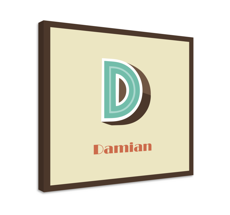 3D letter personalised canvas - TenStickers