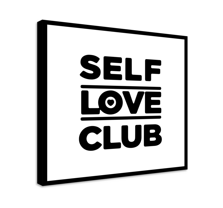 Self love club motivational canvas - TenStickers