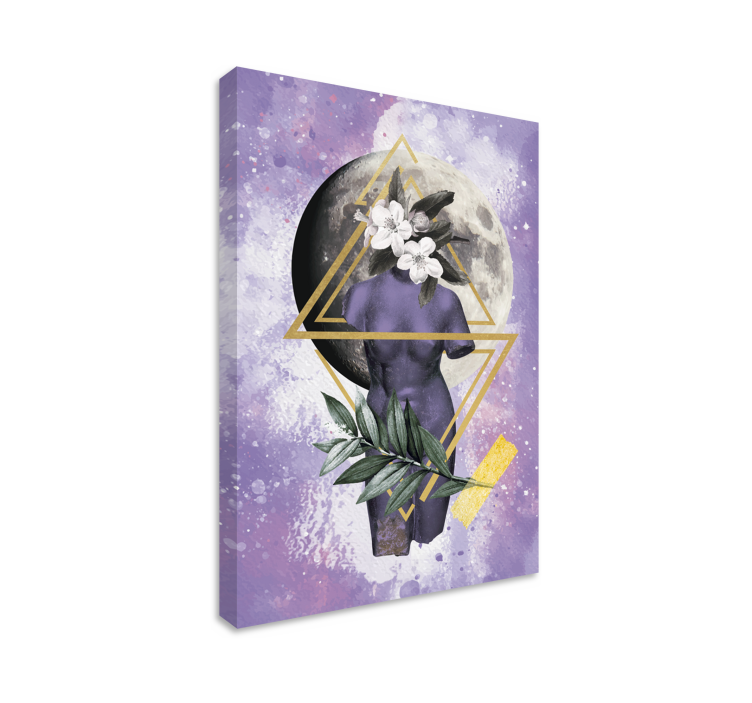 Digital collage canvas wall art - TenStickers