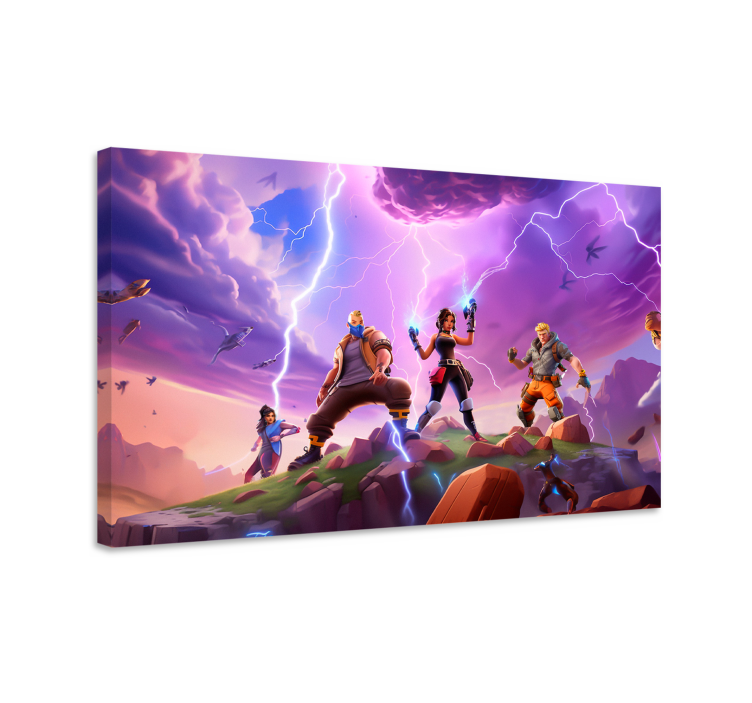 characters in a storm framed gaming wall art - TenStickers