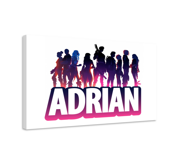 epic characters silhouette framed gaming wall art - TenStickers