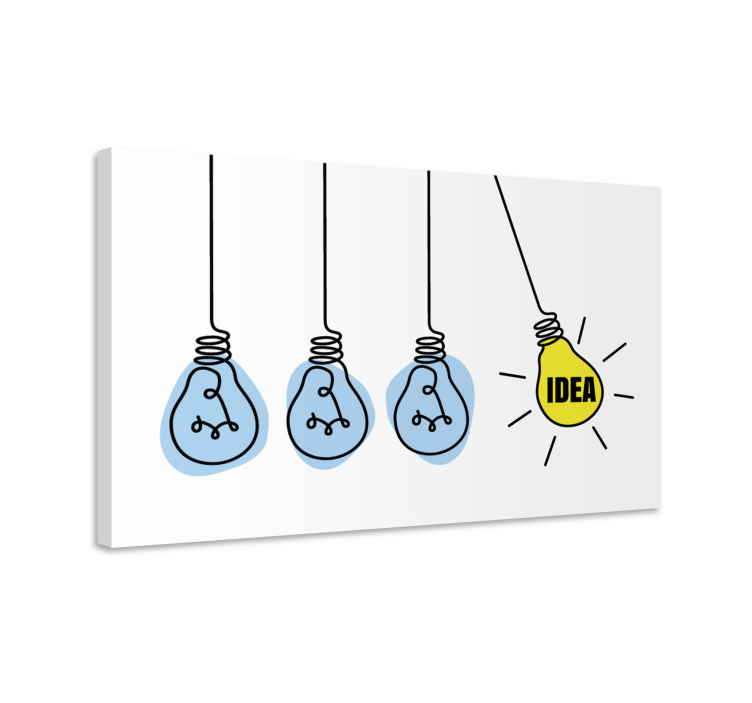 word idea with light bulbs  inspirational wall art - TenStickers