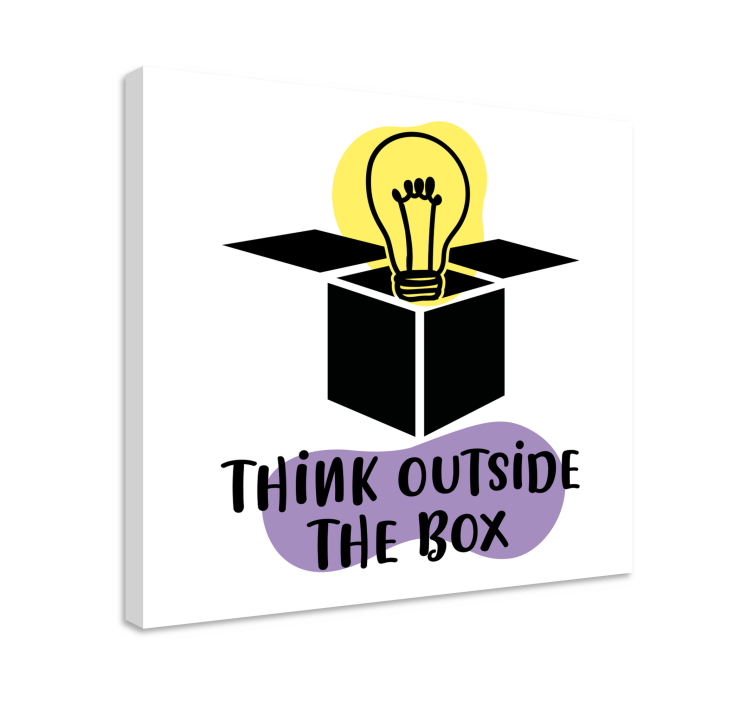 think outside the box text inspirational wall art - TenStickers