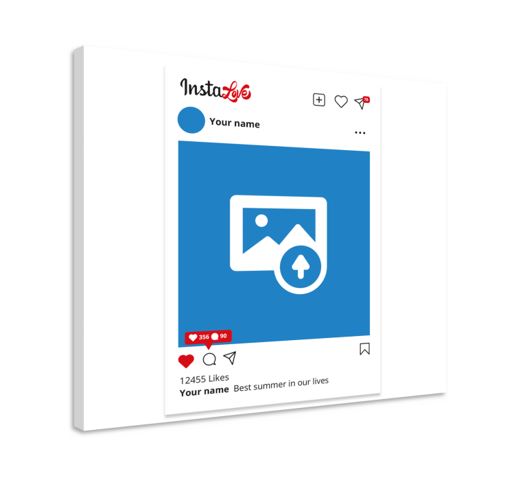 Instalove customized canvas print - TenStickers