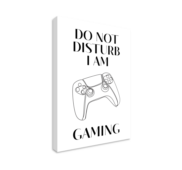 do not disturb i am gaming video game canvas art - TenStickers