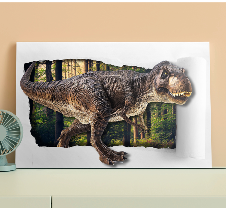 3D dinosaur  canvas prints - TenStickers