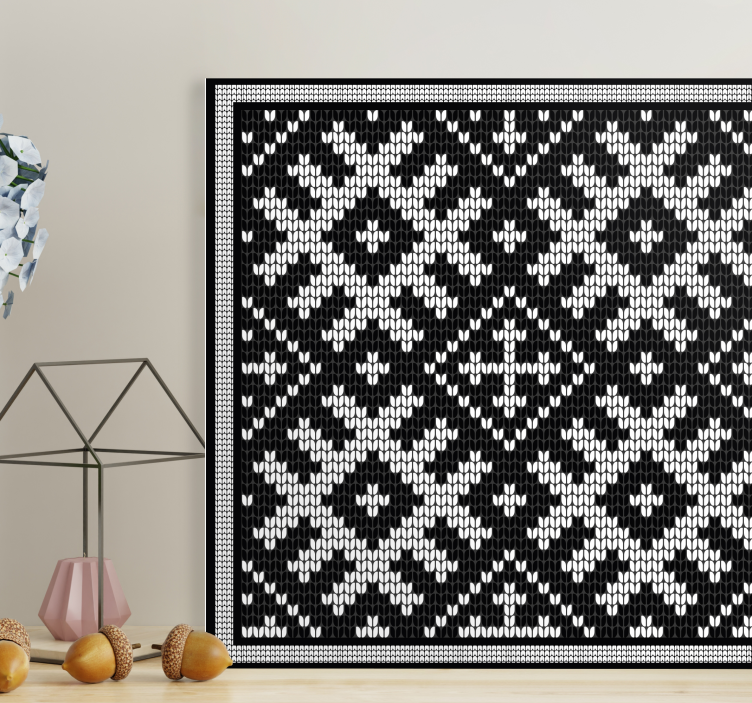 Viking chained squares pattern geometric canvas - TenStickers