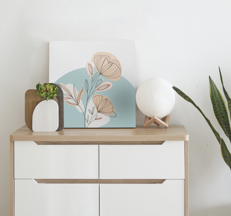 Stylised elegant arrangement Flowers  canvas - TenStickers