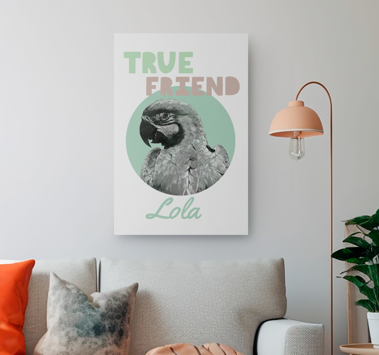 pet true friend customized canvas print - TenStickers