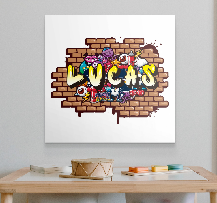 original custom graffiti childrens wall art canvas - TenStickers