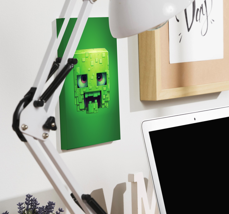 creepy pixel art character framed gaming wall art - TenStickers