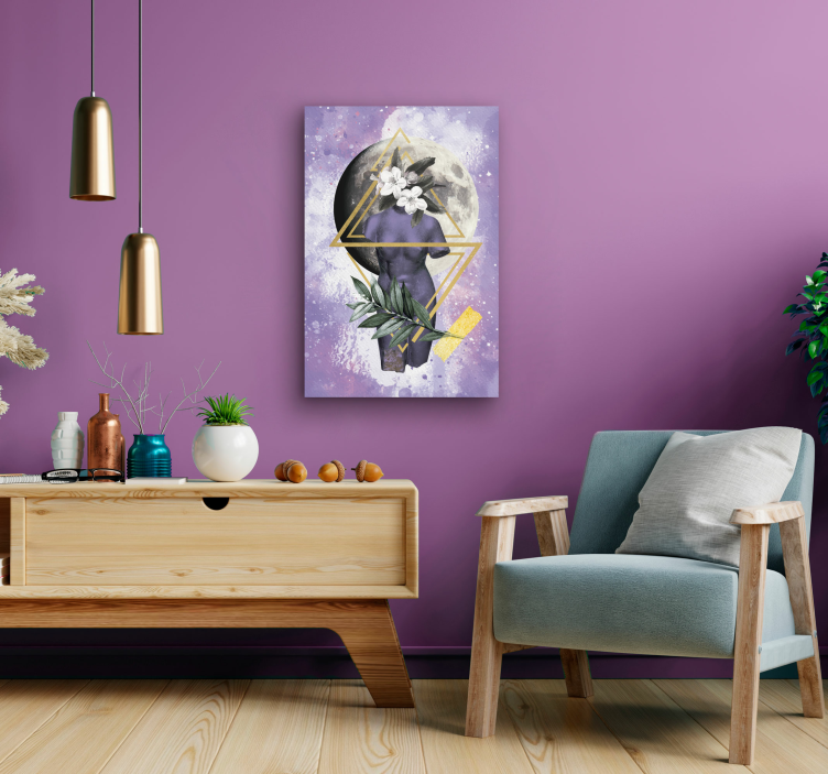 Digital collage canvas wall art - TenStickers