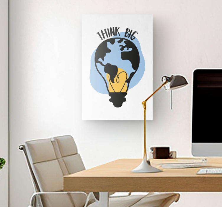 light bulb shaped world inspirational wall art - TenStickers