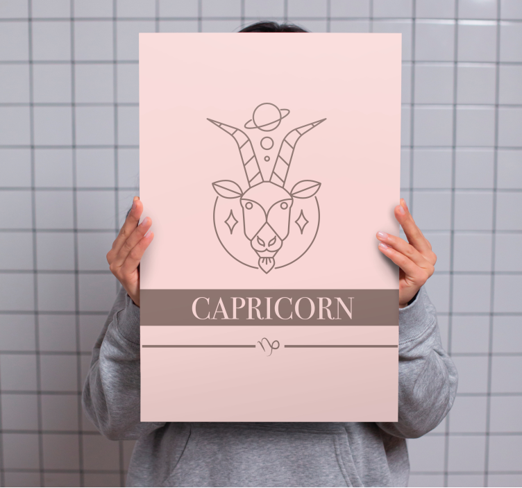 Abc canvas wall art capricorn zodiac sign - TenStickers