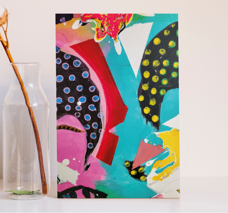 Abstract art with vibrant colors modern canvas - TenStickers