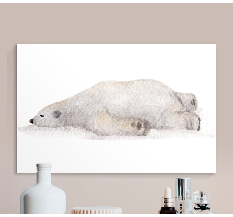 Abstract sleeping bear nordic art prints - TenStickers