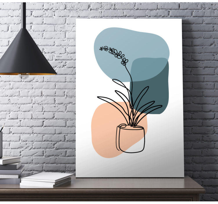 Amazing minimalist orchids design flower canvas - TenStickers