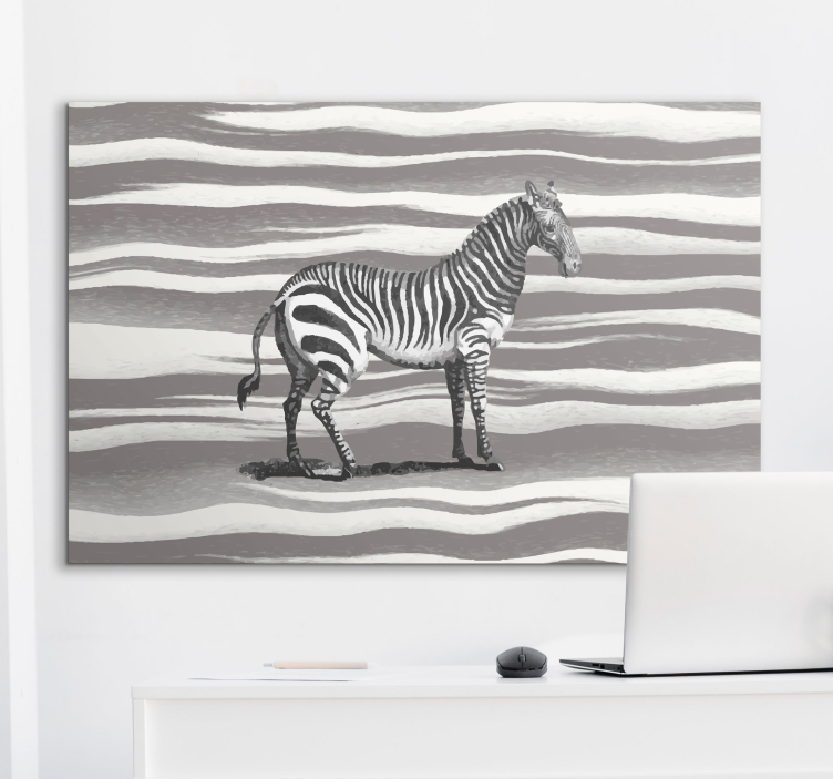 Animal canvas wall art zebra stripes design - TenStickers