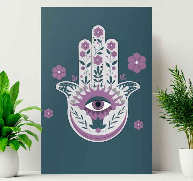 Buddha wall art hand of the eye - TenStickers