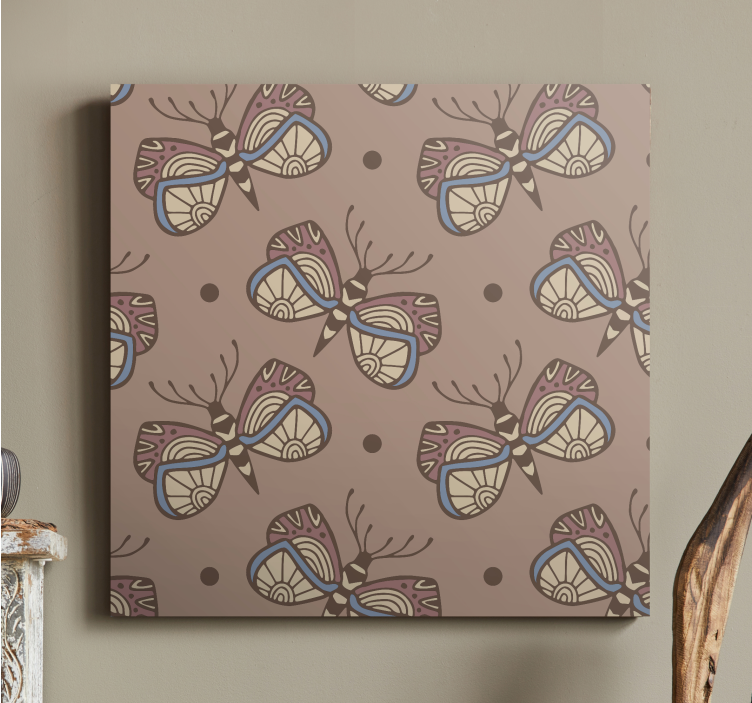 Butterfly canvas with intricate butterfly design - TenStickers