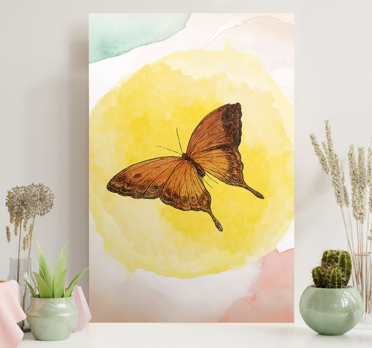 butterfly light background animal canvas prints - TenStickers
