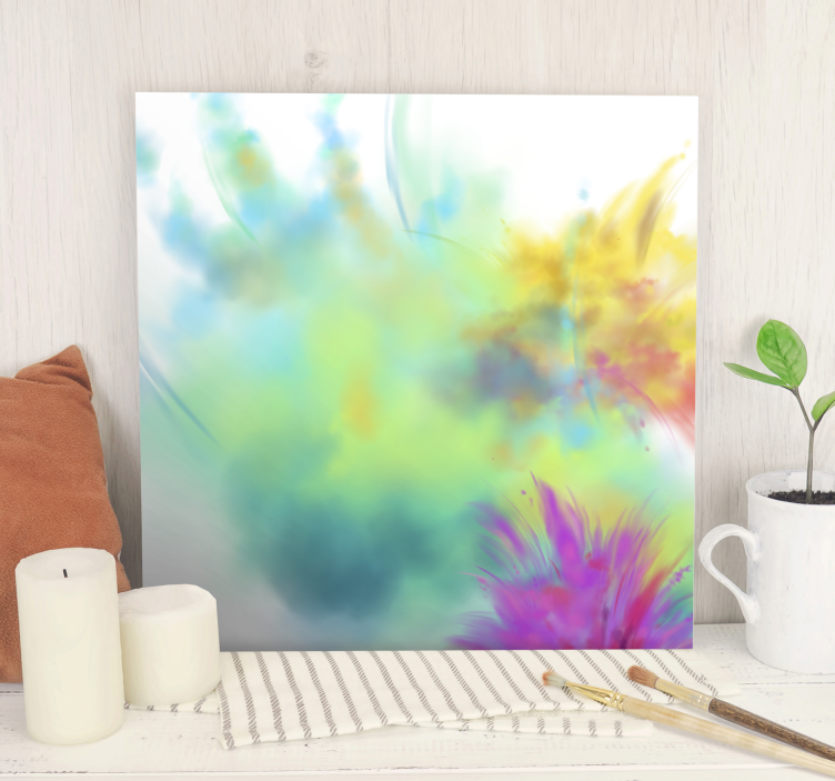 Color explosion abstract canvas wall art - TenStickers