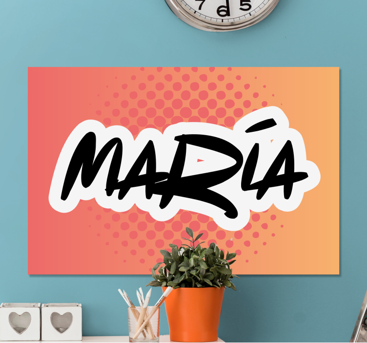 Colour gradient graffiti name canvas - TenStickers