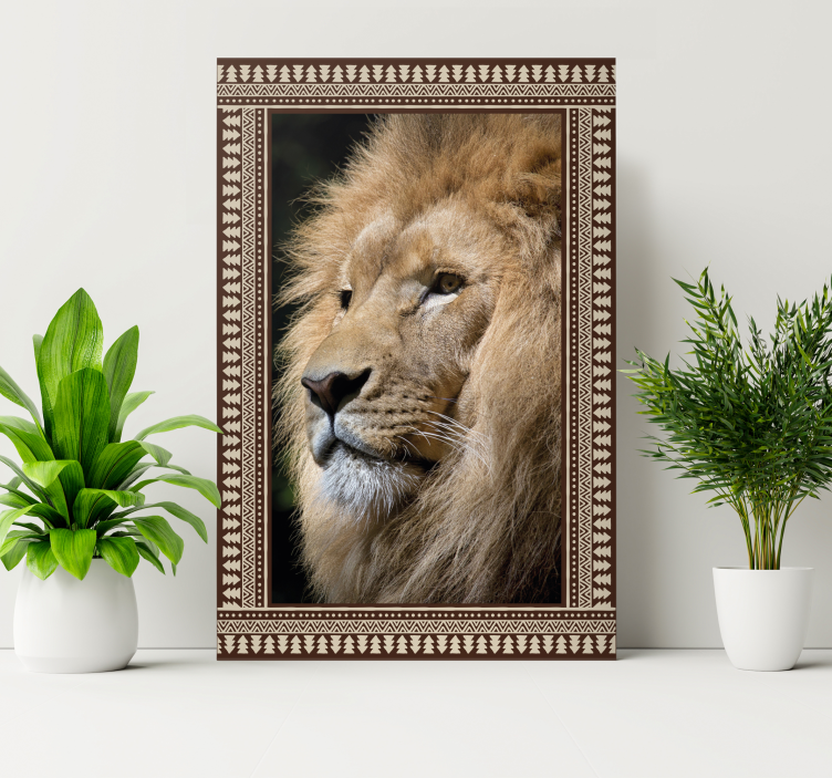 Custom photo bohemian frame personalised canvas - TenStickers