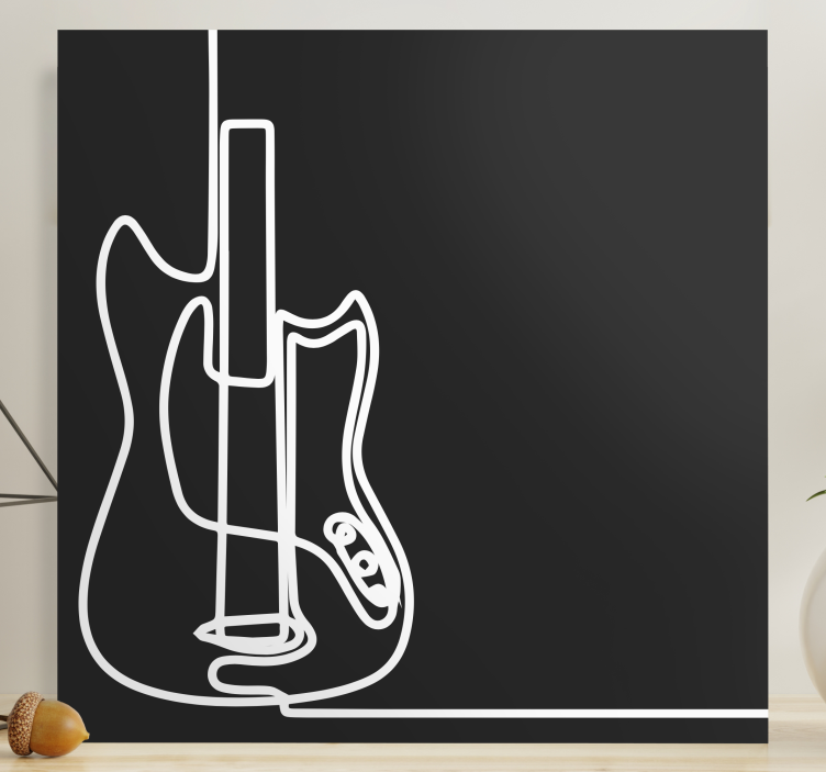 Electric guitar minimalist Music canvas art - TenStickers