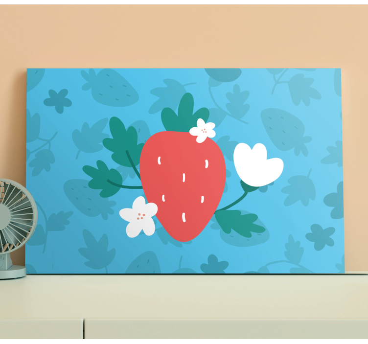 Flower pattern and fruit canvas - TenStickers